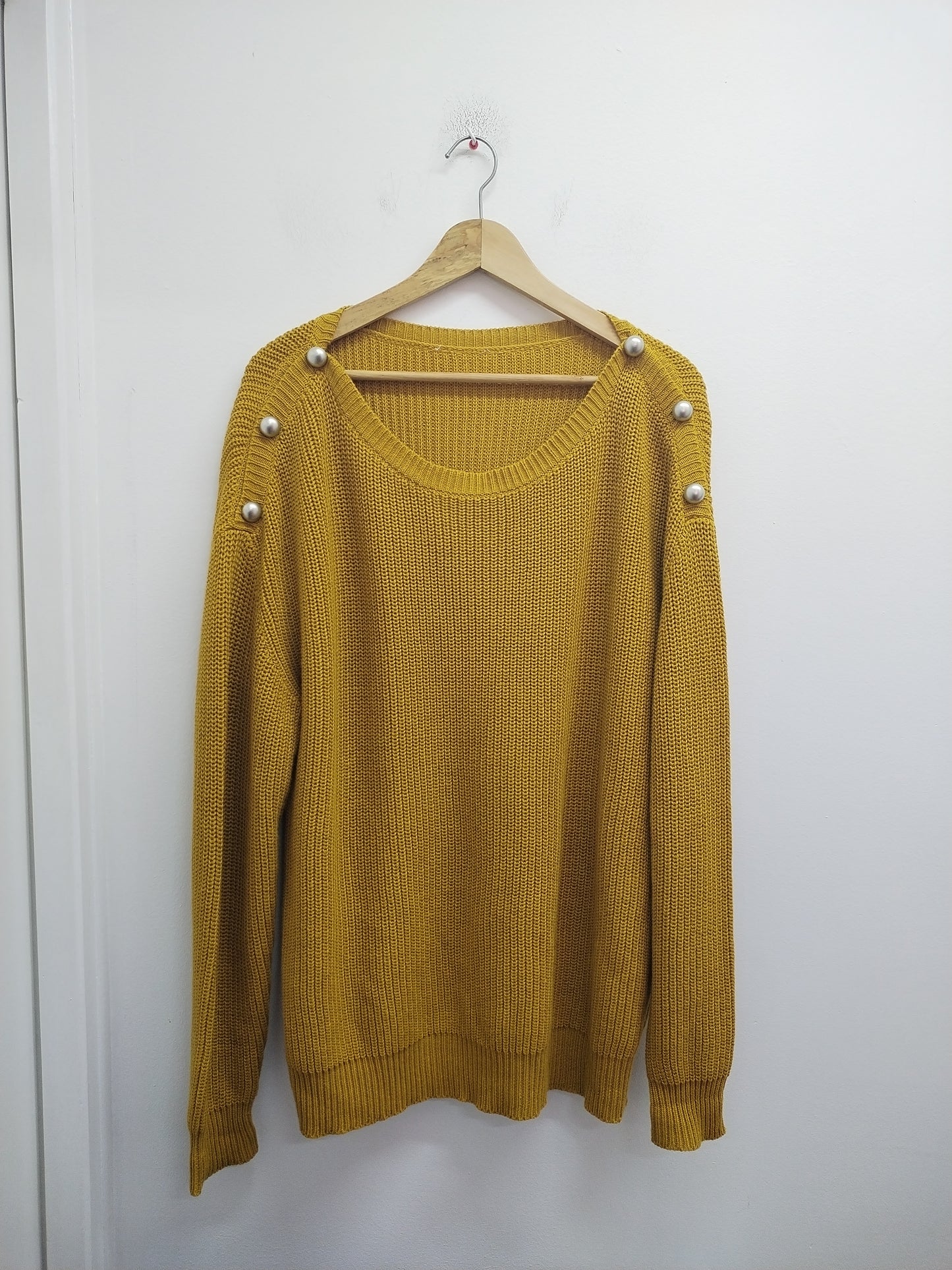 Pull en mailles moutarde Taille XL