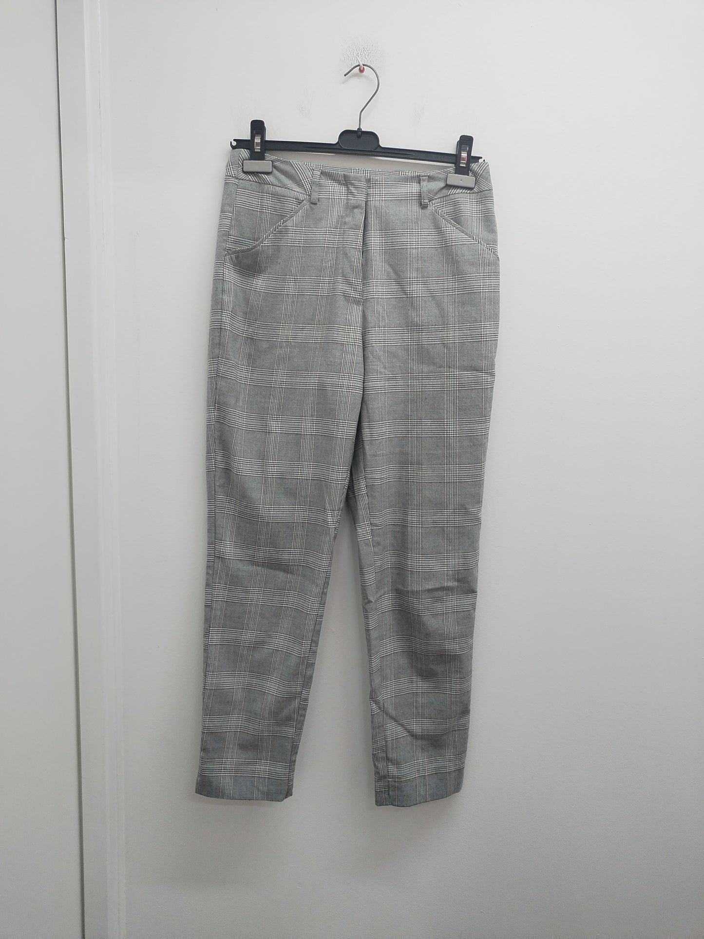 Pantalon Camaïeu gris à carreaux Taille 36