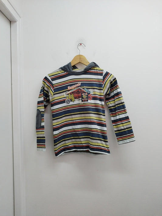 Sweat fin à capuche Sergent Major rayé multicolore Taille 10 Ans