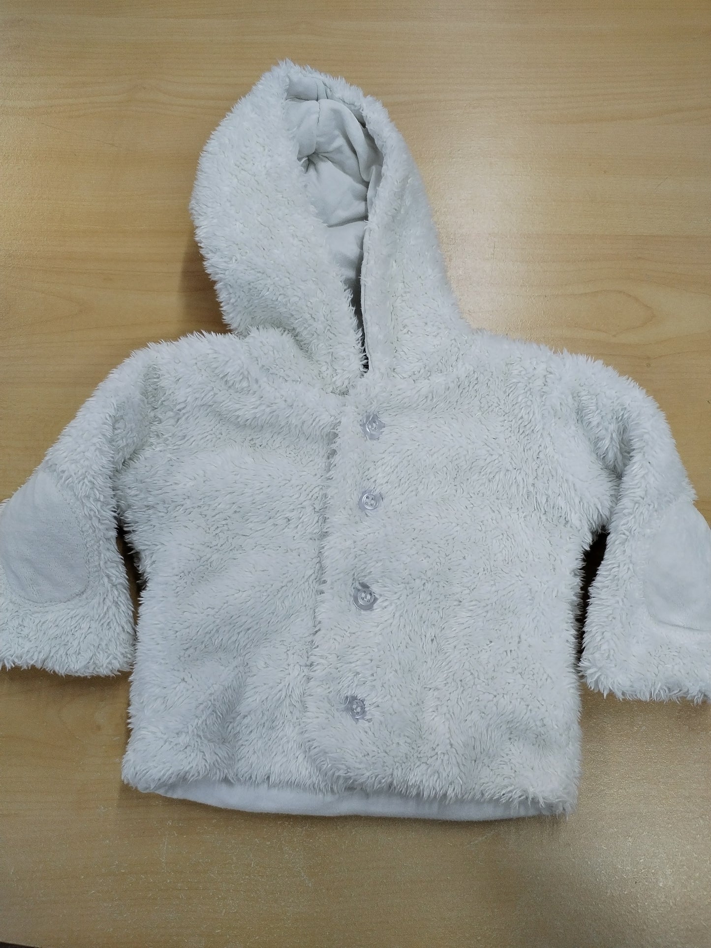 Manteau avec capuche Boîte à Malices blanc Taille 3 Mois