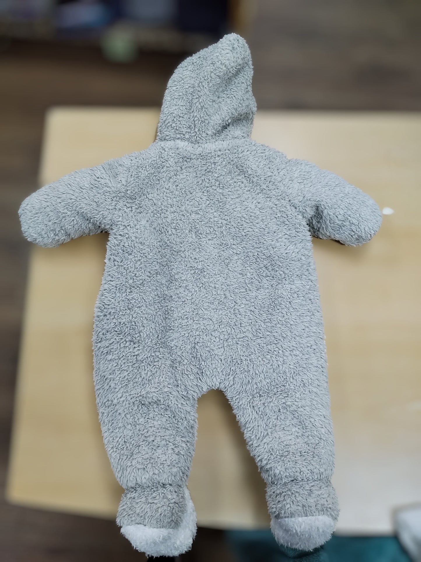 Combi Pilote Pat et Ripaton grise et blanche Taille 3 Mois