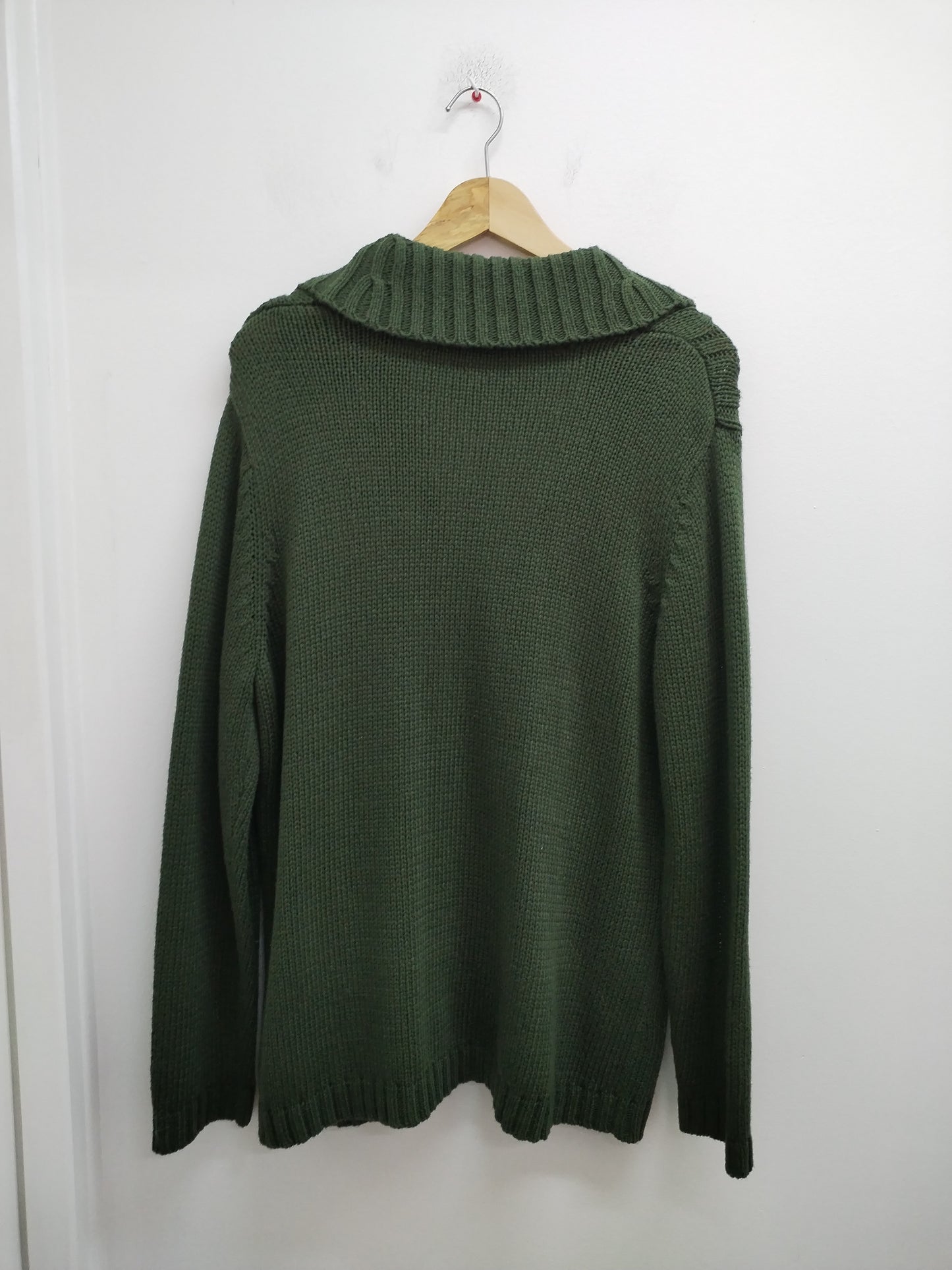 Gilet grosses mailles Canda kaki Taille XL