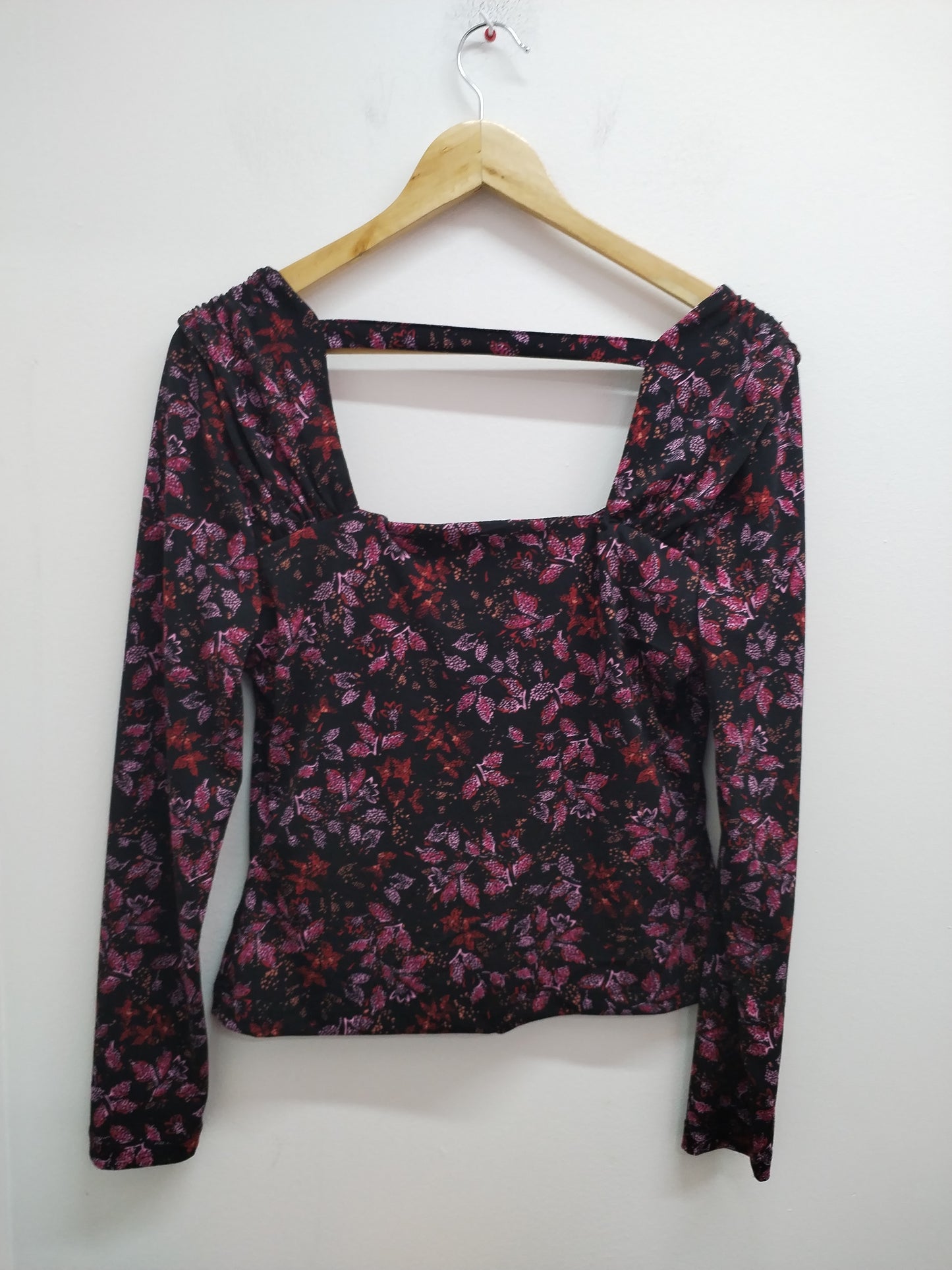 Tunique manches longues Cache-Cache noire fleurie Taille M