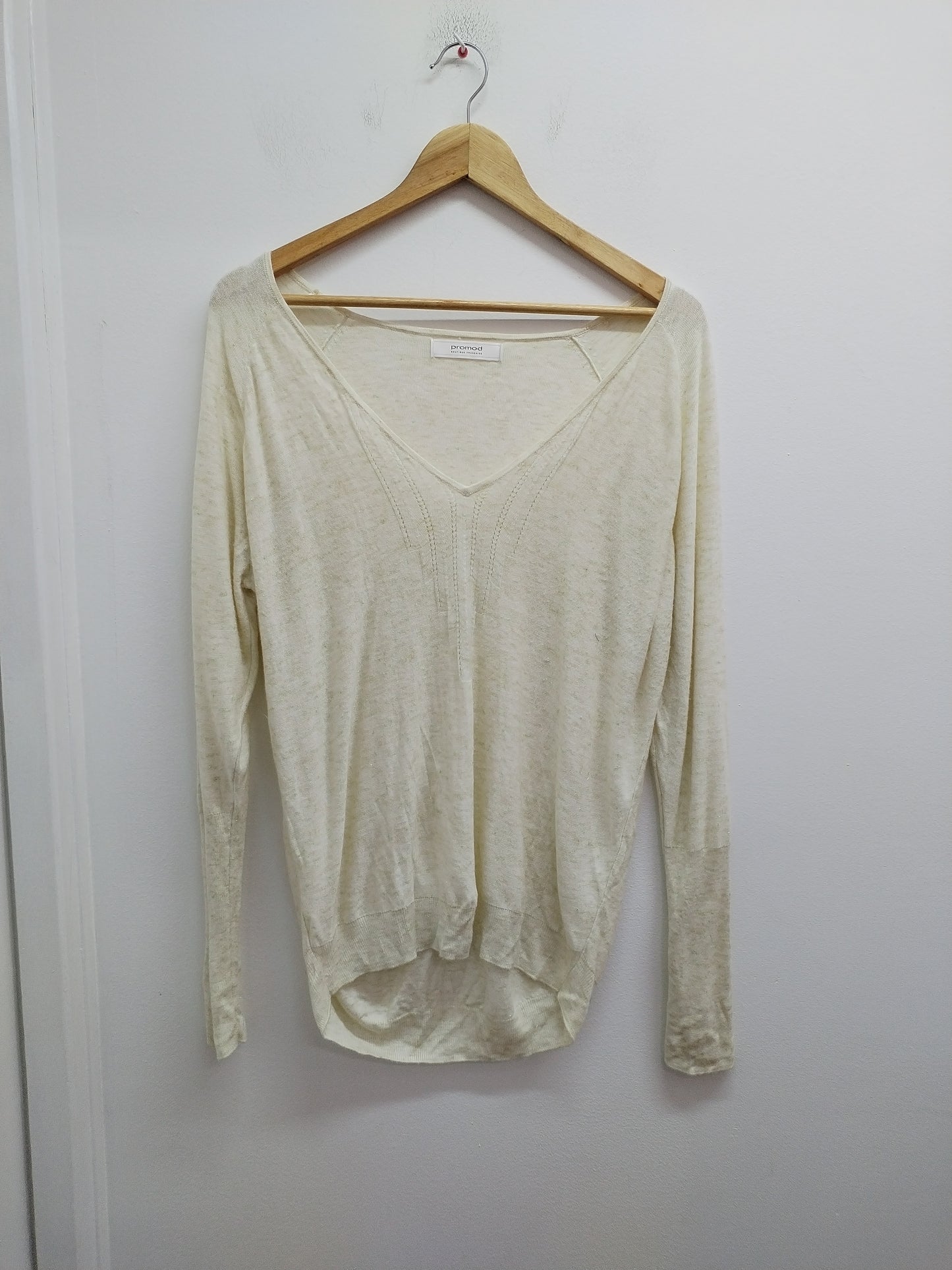 Pull fin Promod beige et doré Taille XL