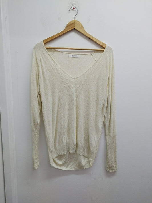 Pull fin Promod beige et doré Taille XL