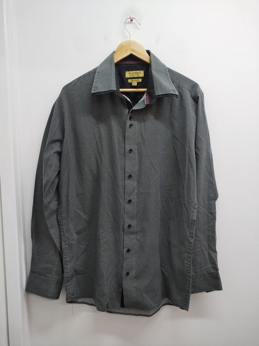 Chemise Gil D'Auray grise à petits pois Taille XL