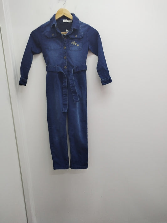 Combinaison manches longues en jeans Orchestra bleue Taille 8 Ans