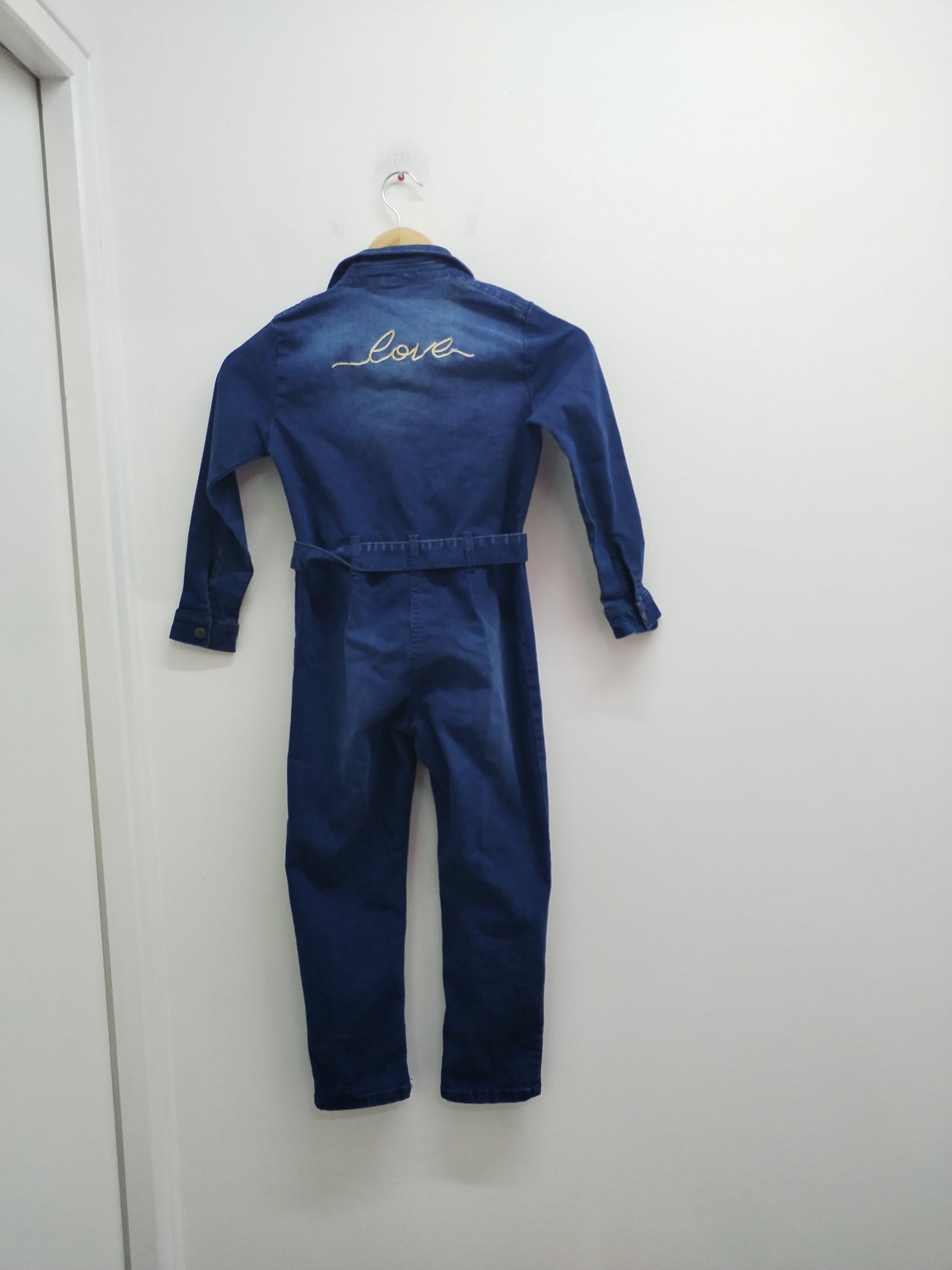 Combinaison manches longues en jeans Orchestra bleue Taille 8 Ans