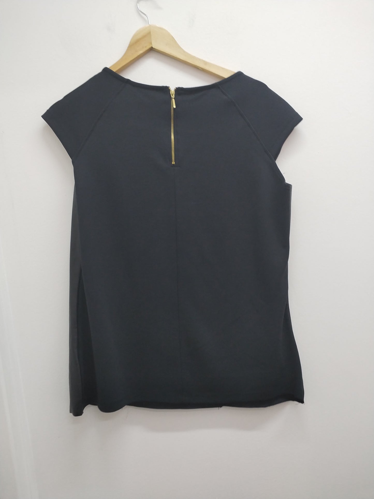 Tunique manches courtes en similicuir noir Taille L