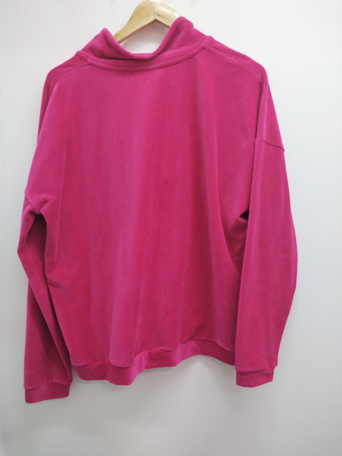 Pull avec col en velours rose fuchsia Taille 2XL