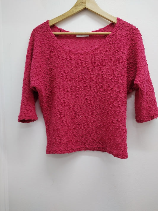 Pull manches 3/4 Cache-Cache rouge avec sequins Taille L
