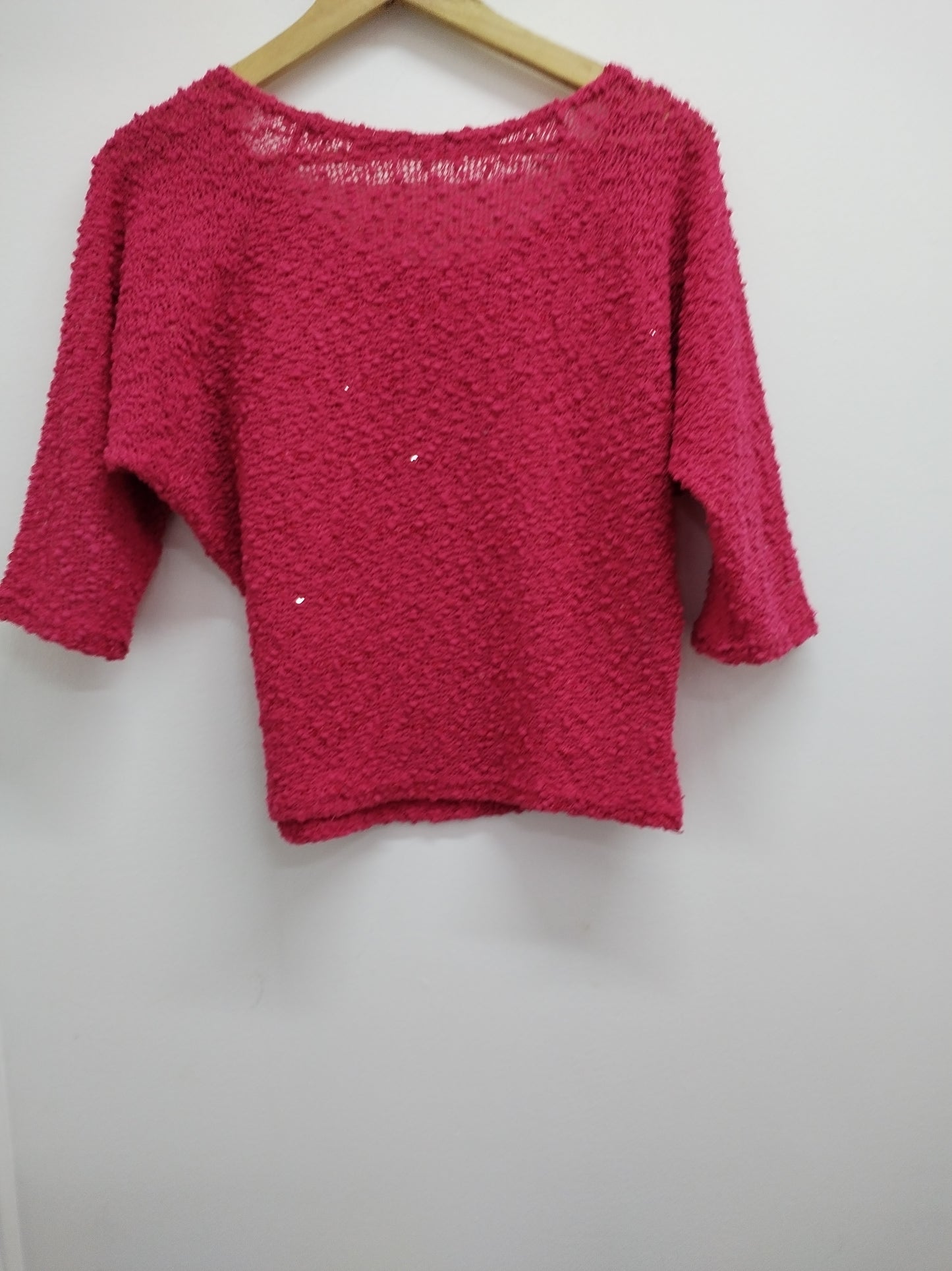 Pull manches 3/4 Cache-Cache rouge avec sequins Taille L