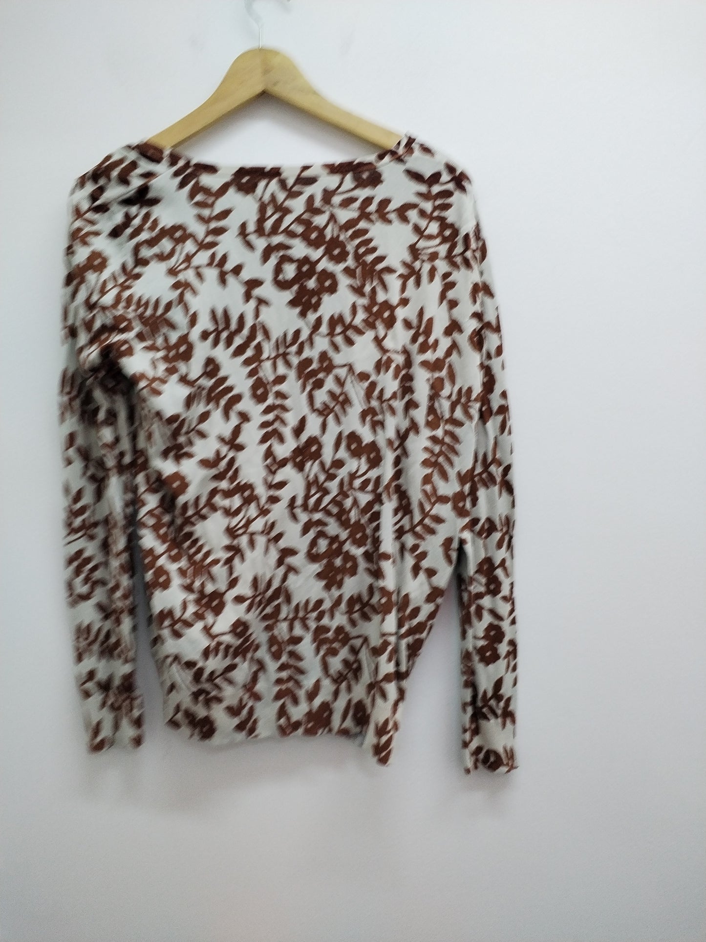 Pull fin beige et marron à motifs Taille XL