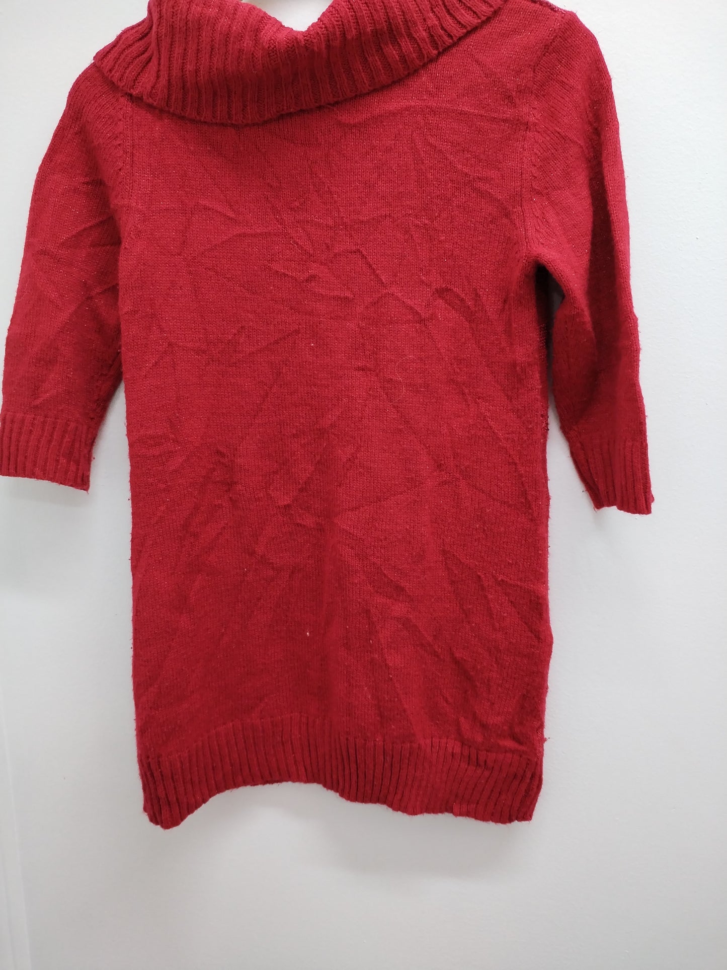 Pull manches 3/4 Amy Byer rouge brillant avec sequins Taille M