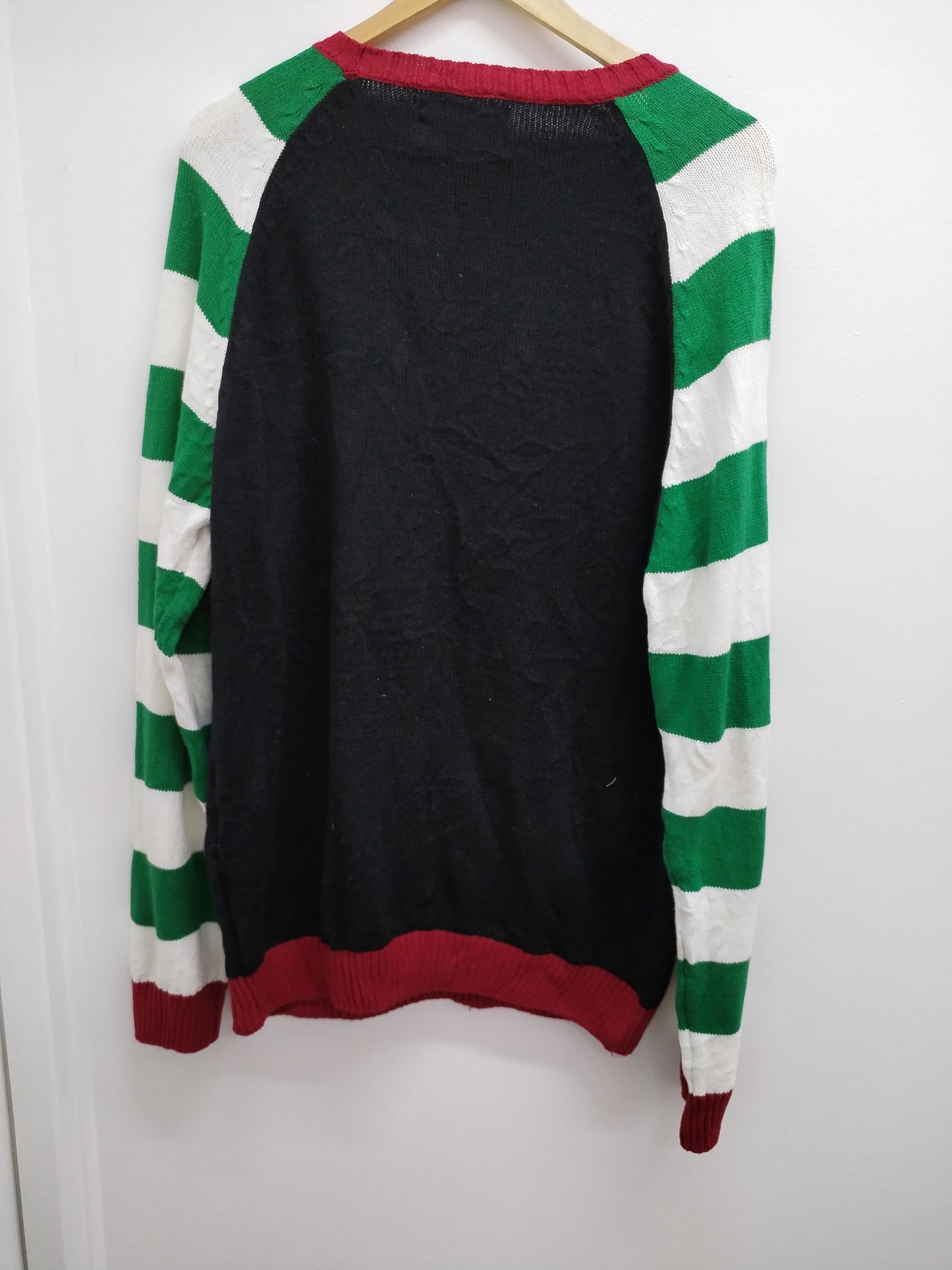 Pull vintage Ugly Christmas Sweater vert,rouge et noir Taille XXL