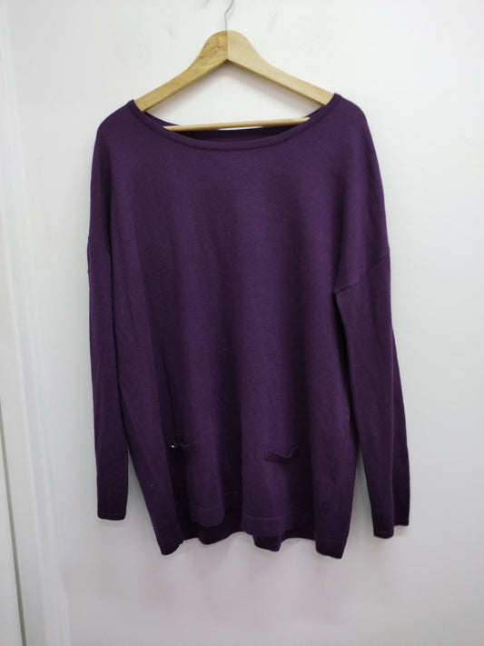 Pull fin violet Taille 2XL