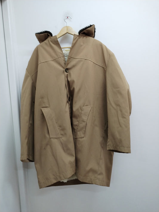 Manteau long doublé polaire beige foncé Taille 2XL