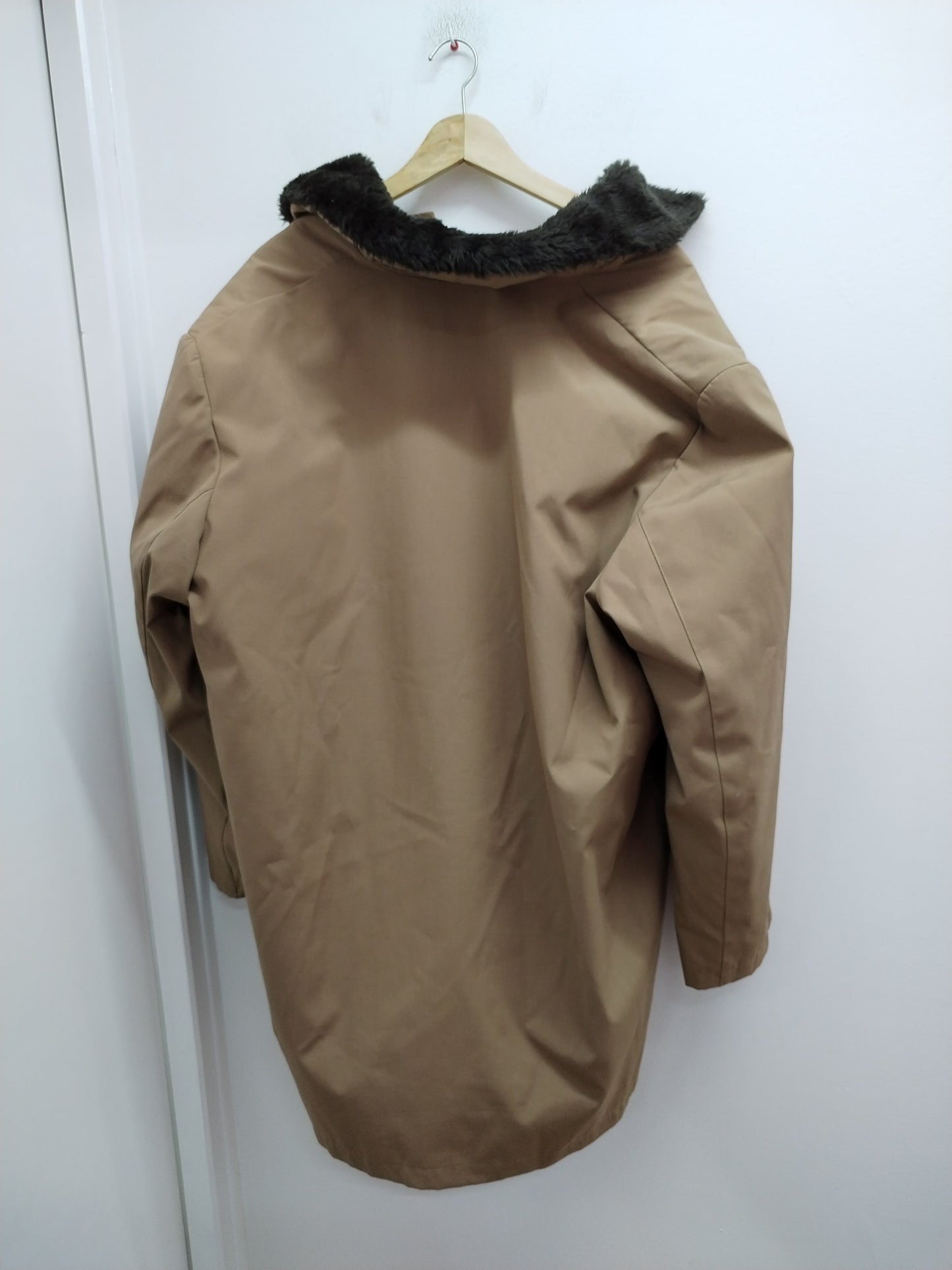 Manteau long doublé polaire beige foncé Taille 2XL