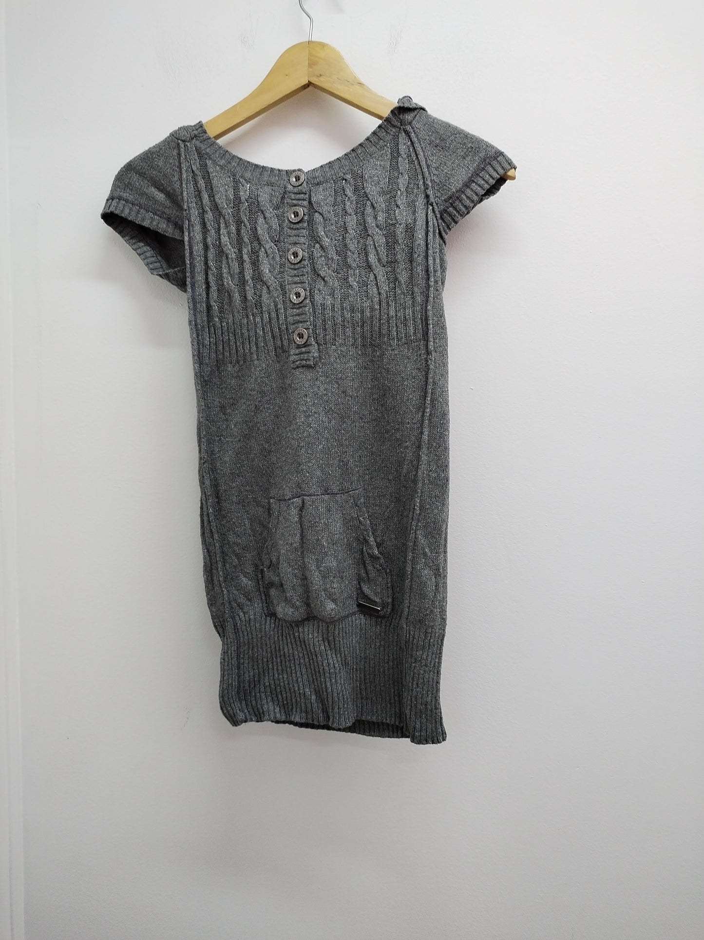 Robe pull à capuche manches courtes Creeks grise Taille 34/36