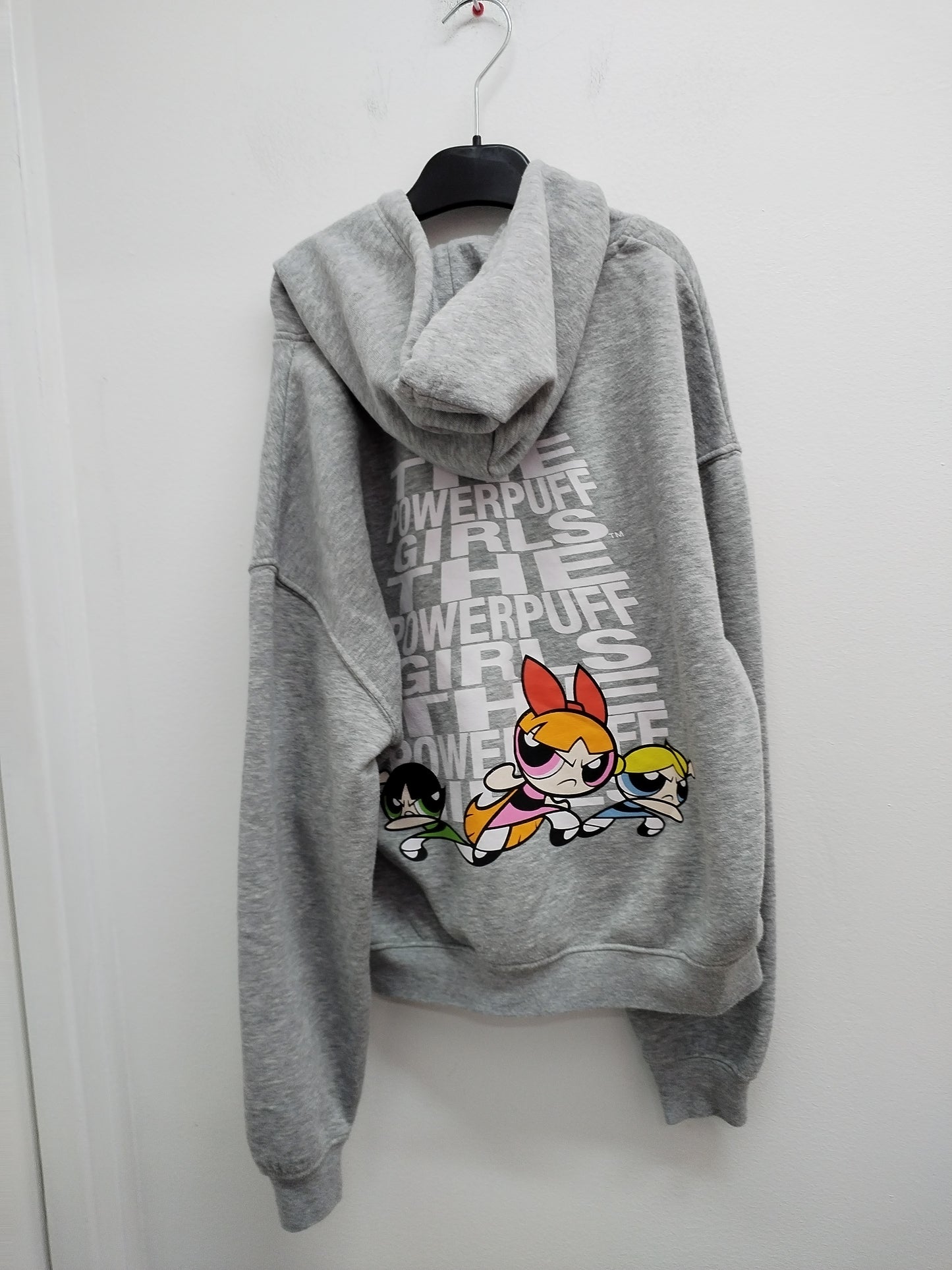 Sweat à capuche Jennyfer Super nana gris clair Taille 12 Ans (XXS)
