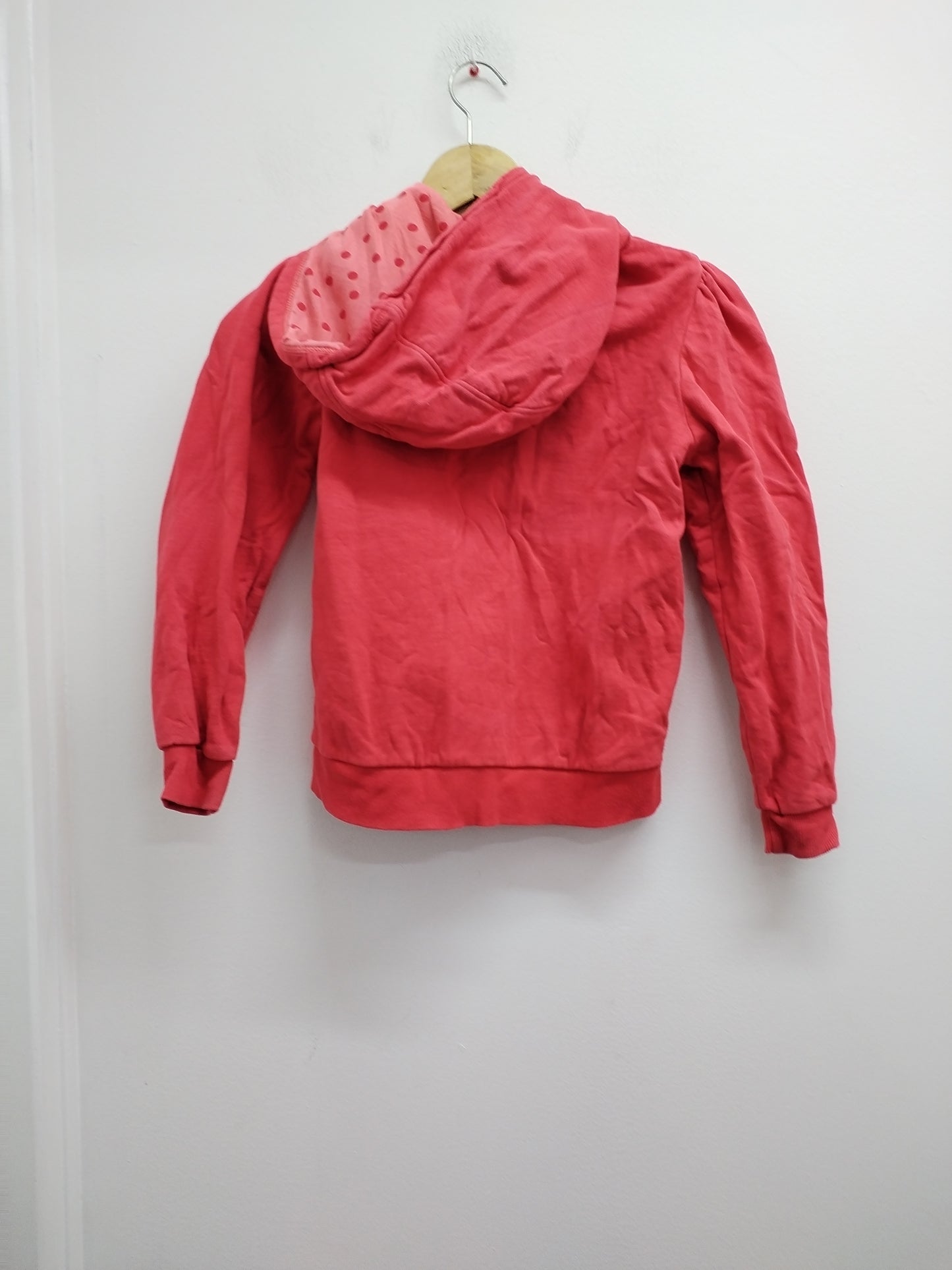 Sweat à capuche zippé DPAM rouge avec broderie et impression Taille 10 Ans