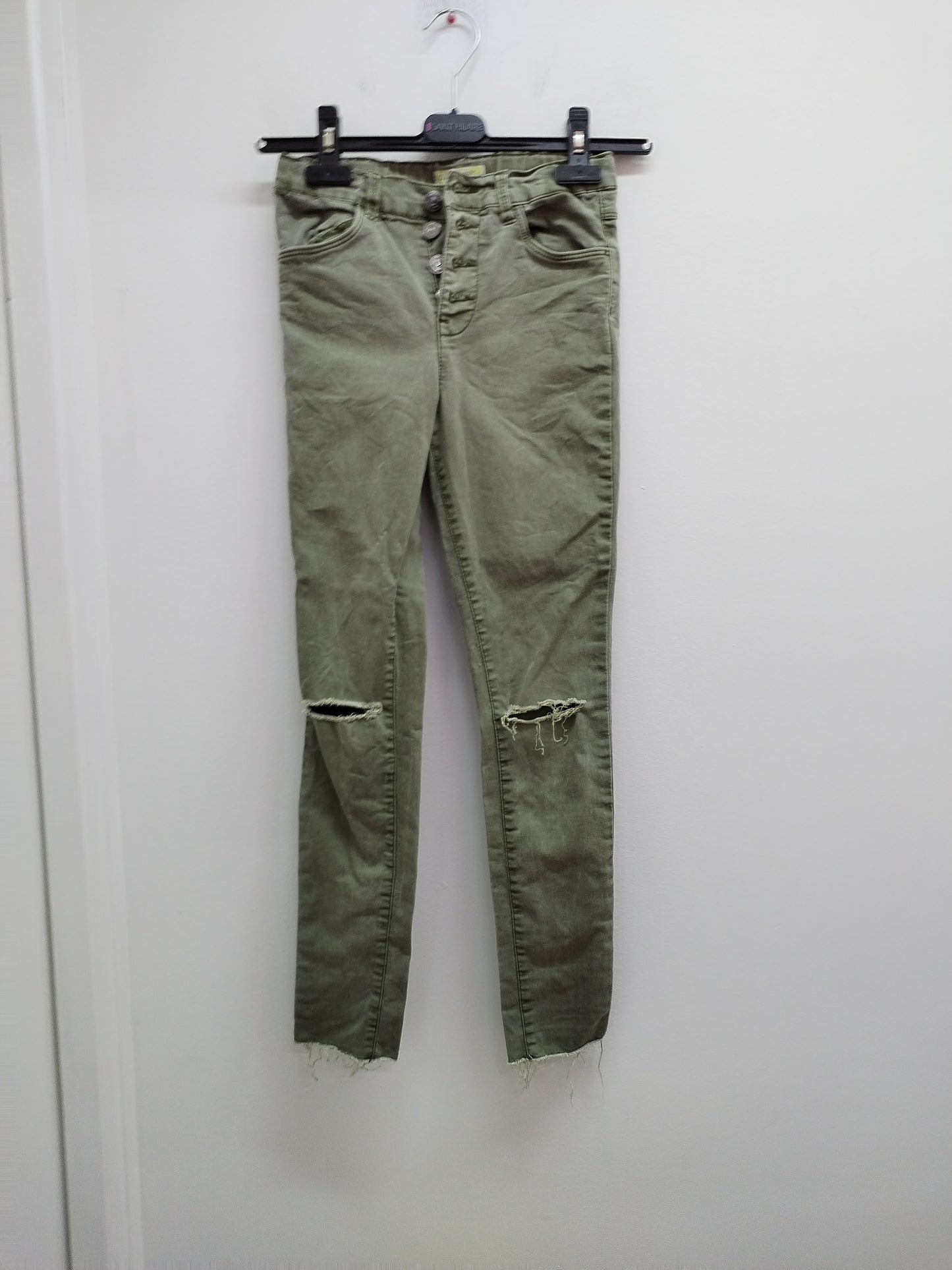 Jeans skinny Kiabi kaki Taille 10 Ans