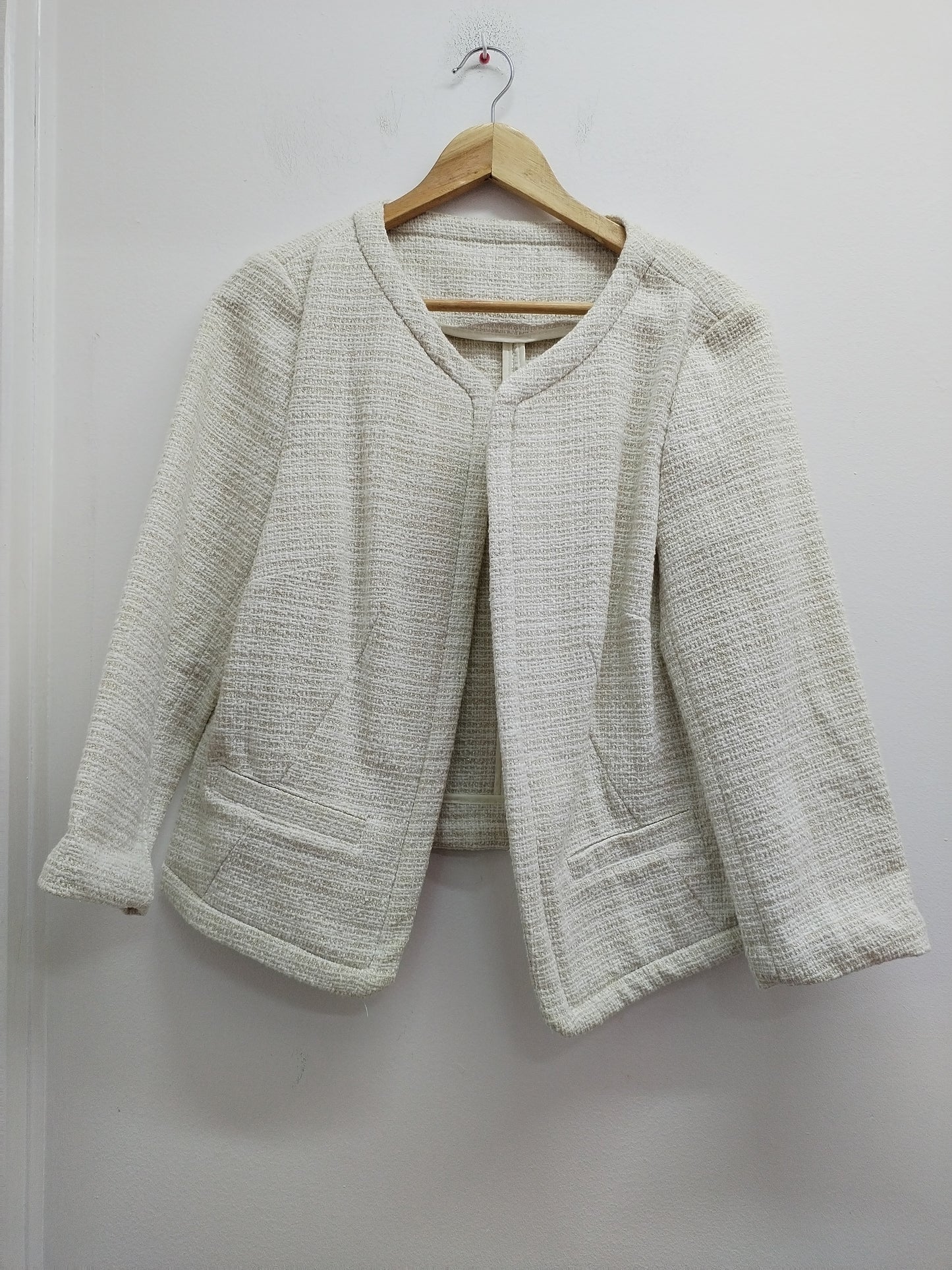 Veste manches 3/4 beige dorée Taille M