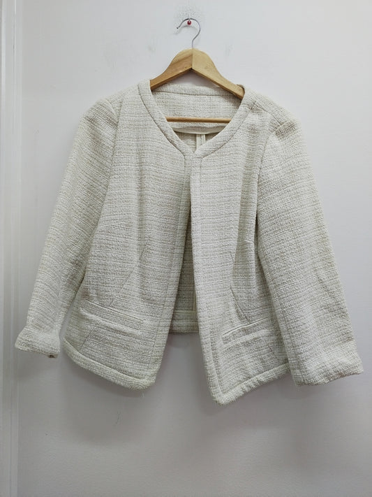 Veste manches 3/4 beige dorée Taille M