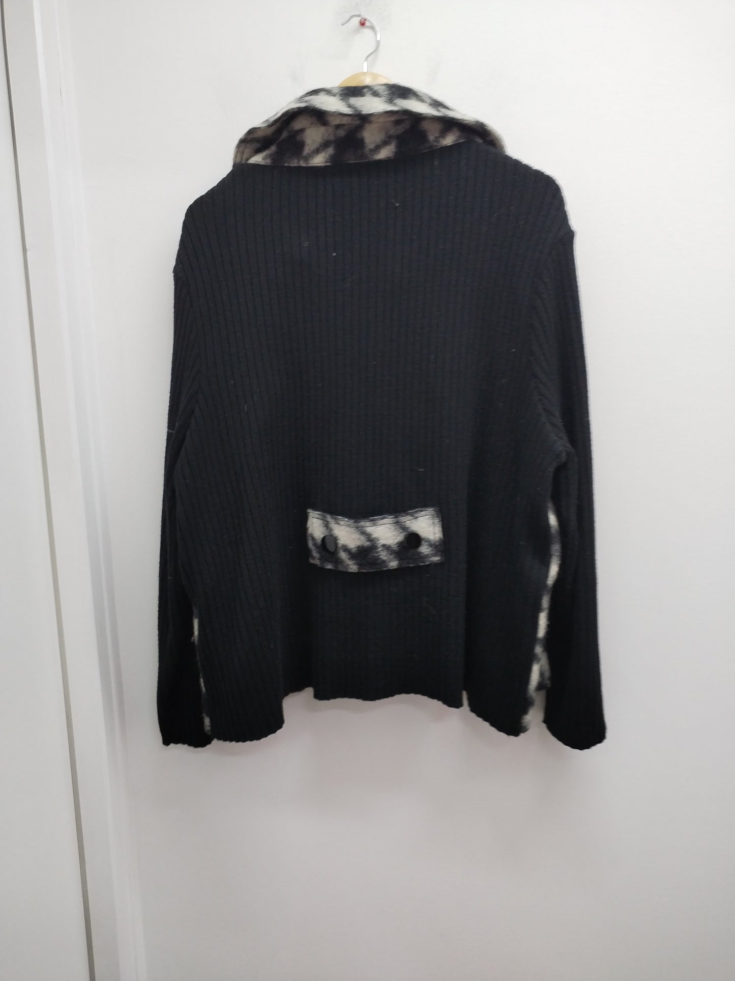 Veste Christine Laure noire et blanche motifs "pied de poule" Taille 52