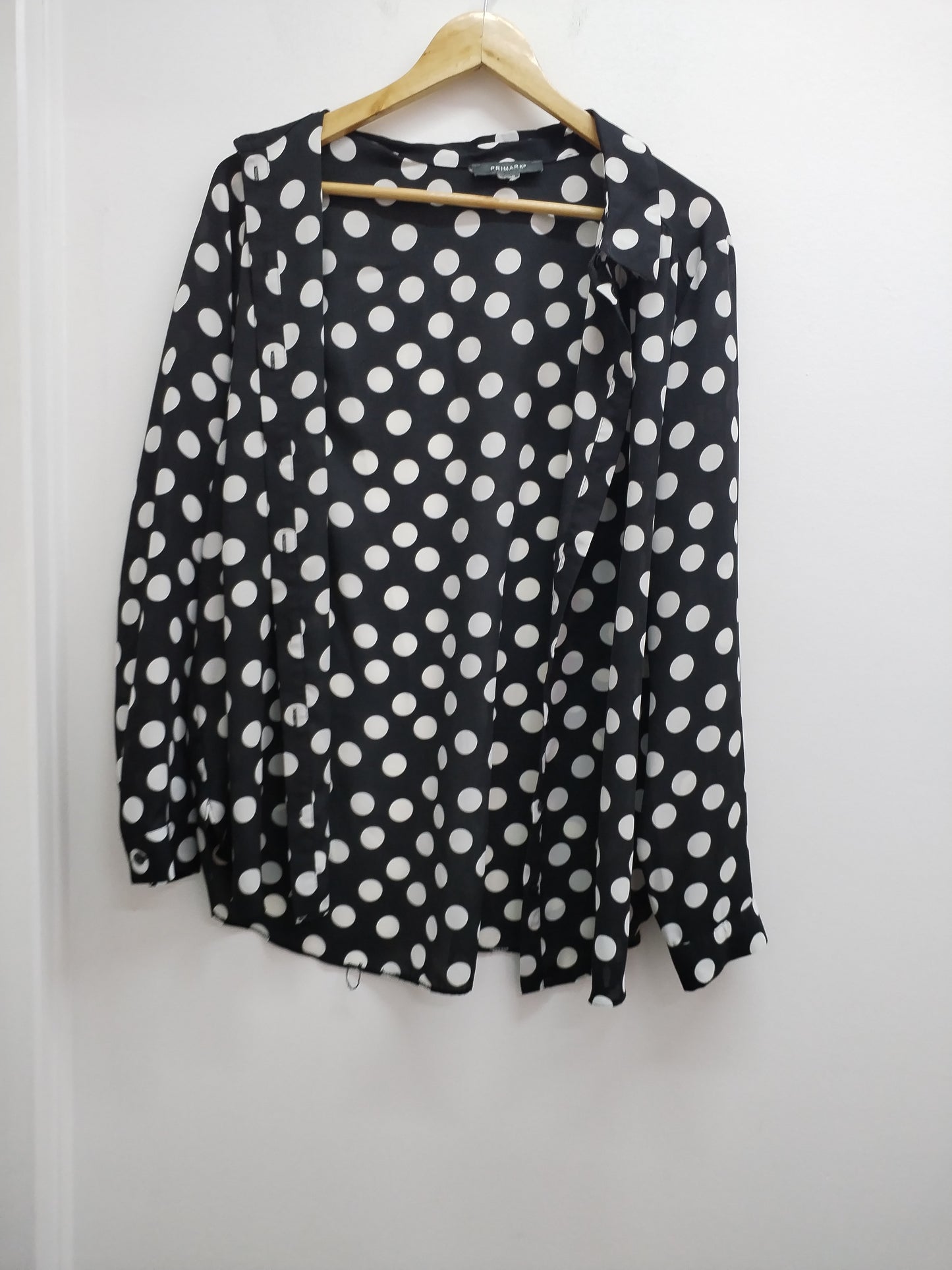 Chemise Primark noire à pois blancs Taille XL