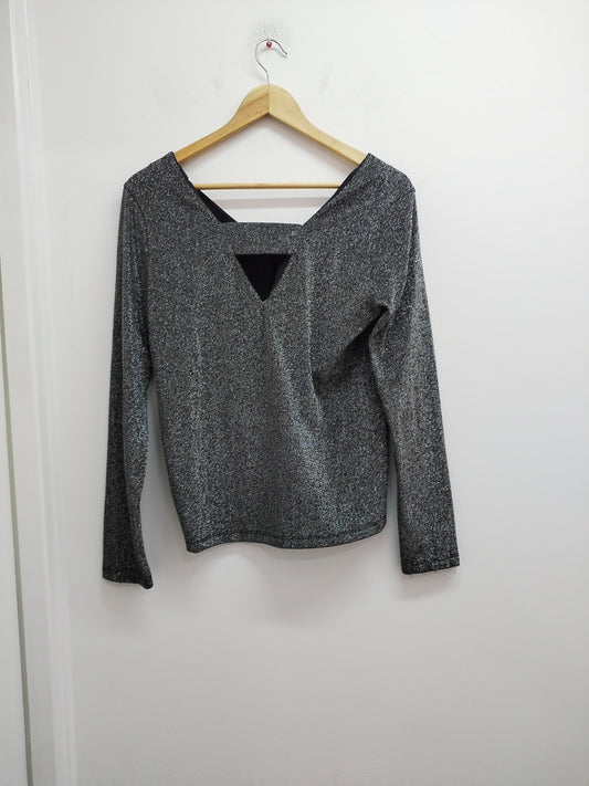 Tunique manches longues Kiabi argentée Taille S