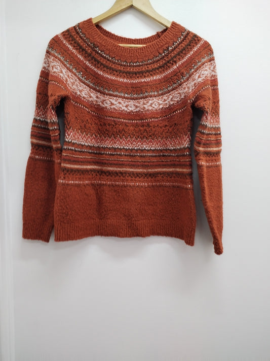 Pull de Noël Cache-Cache rouille à motifs brillants Taille S