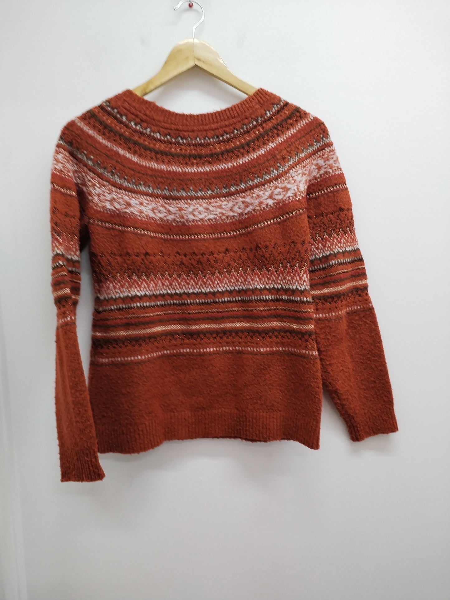 Pull de Noël Cache-Cache rouille à motifs brillants Taille S