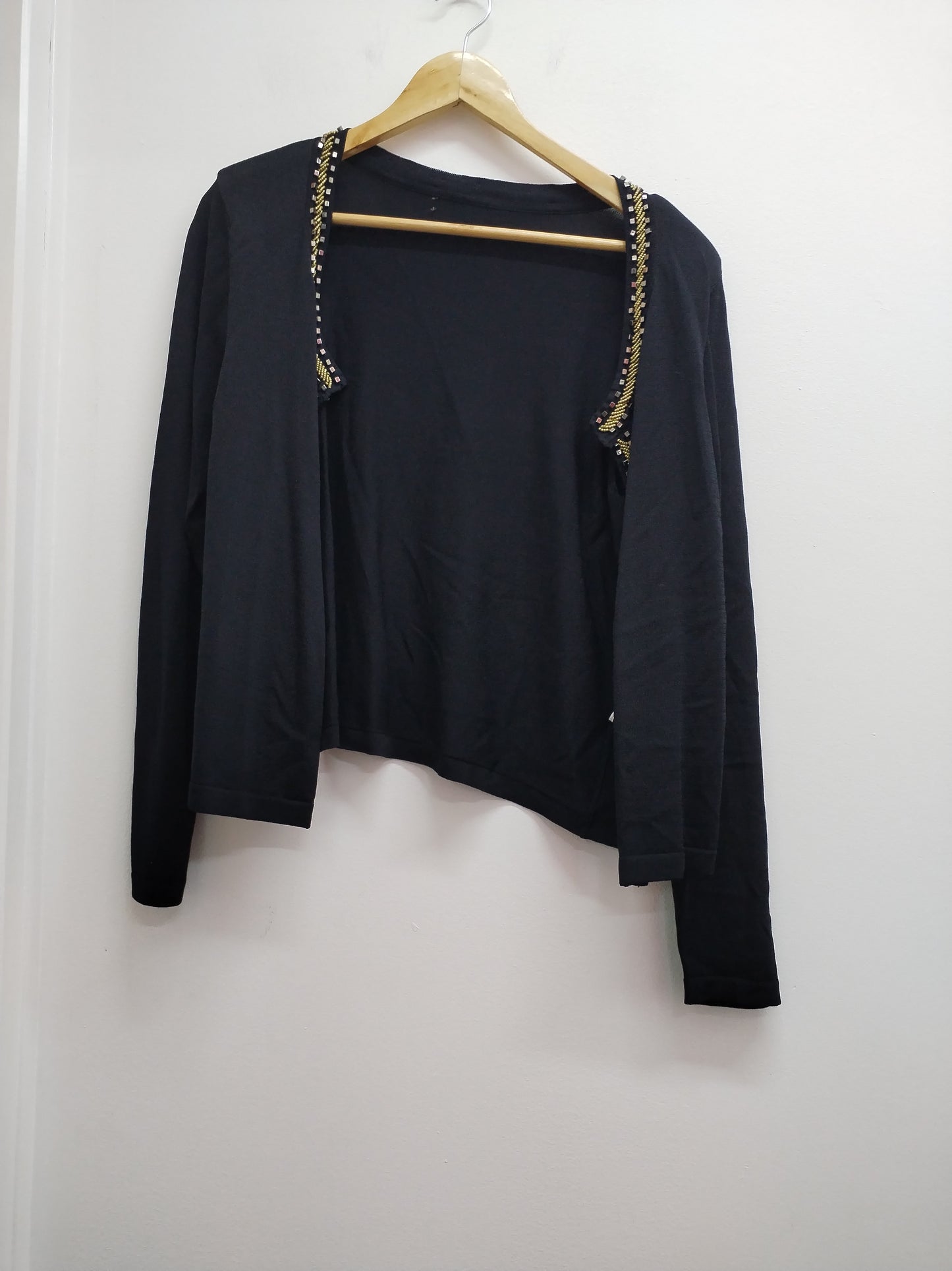 Gilet noir avec perles Taille M