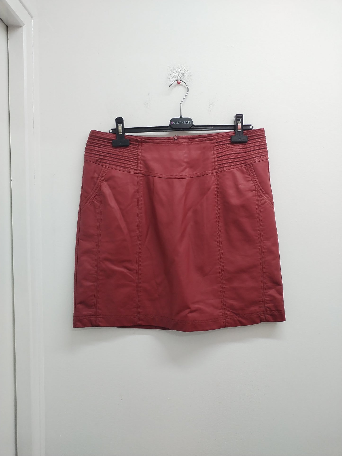 Jupe en similicuir Carnaby rouge Taille 44