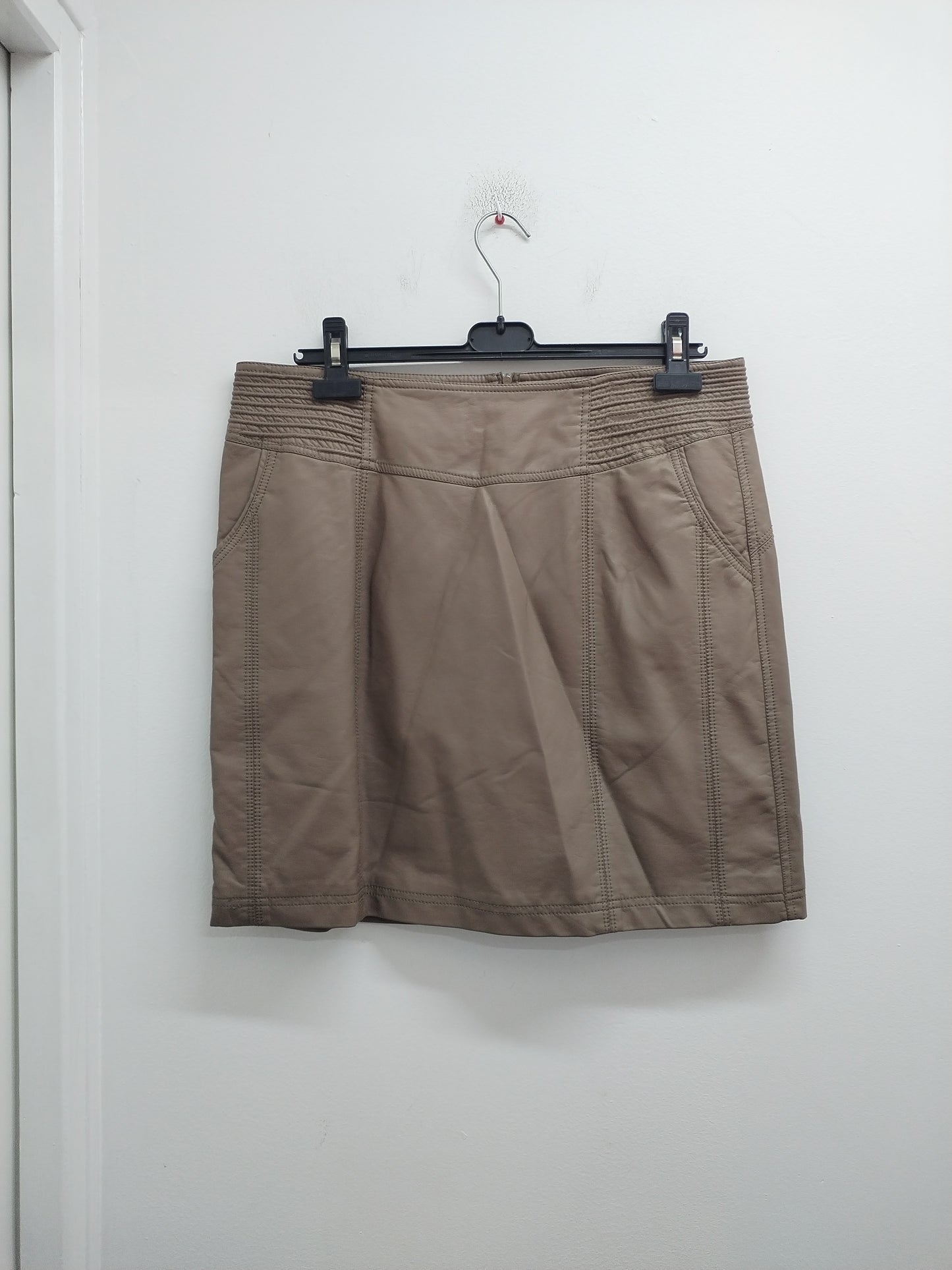 Jupe similicuir Carnaby beige Taille 44