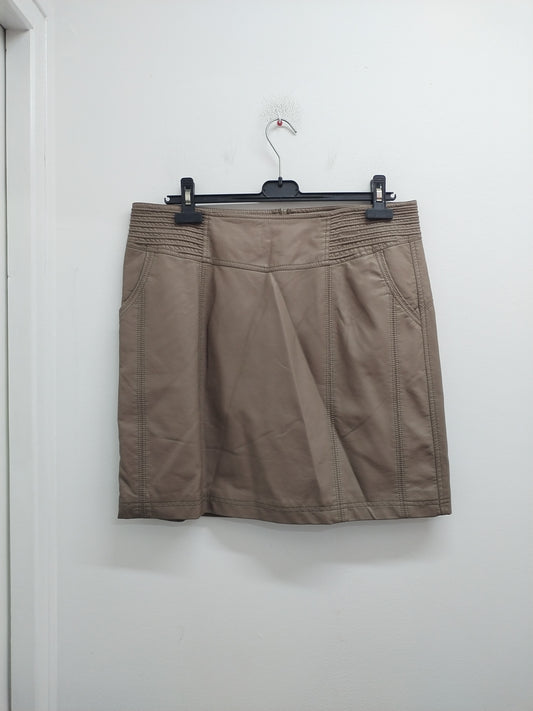 Jupe similicuir Carnaby beige Taille 44