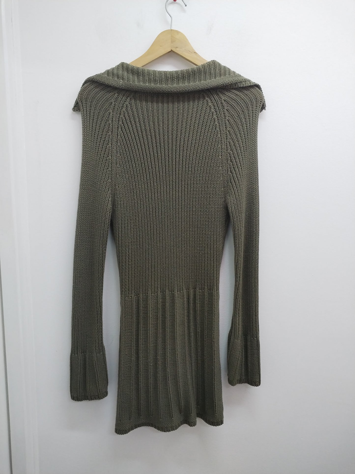 Gilet long en maille kaki Taille M