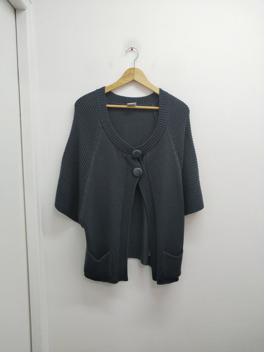 Gilet manches courtes Jacqueline Riu gris anthracite Taille XL