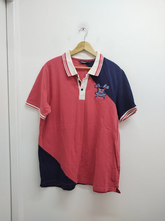 Polo manches courtes Livergy marine et brique Taille XL