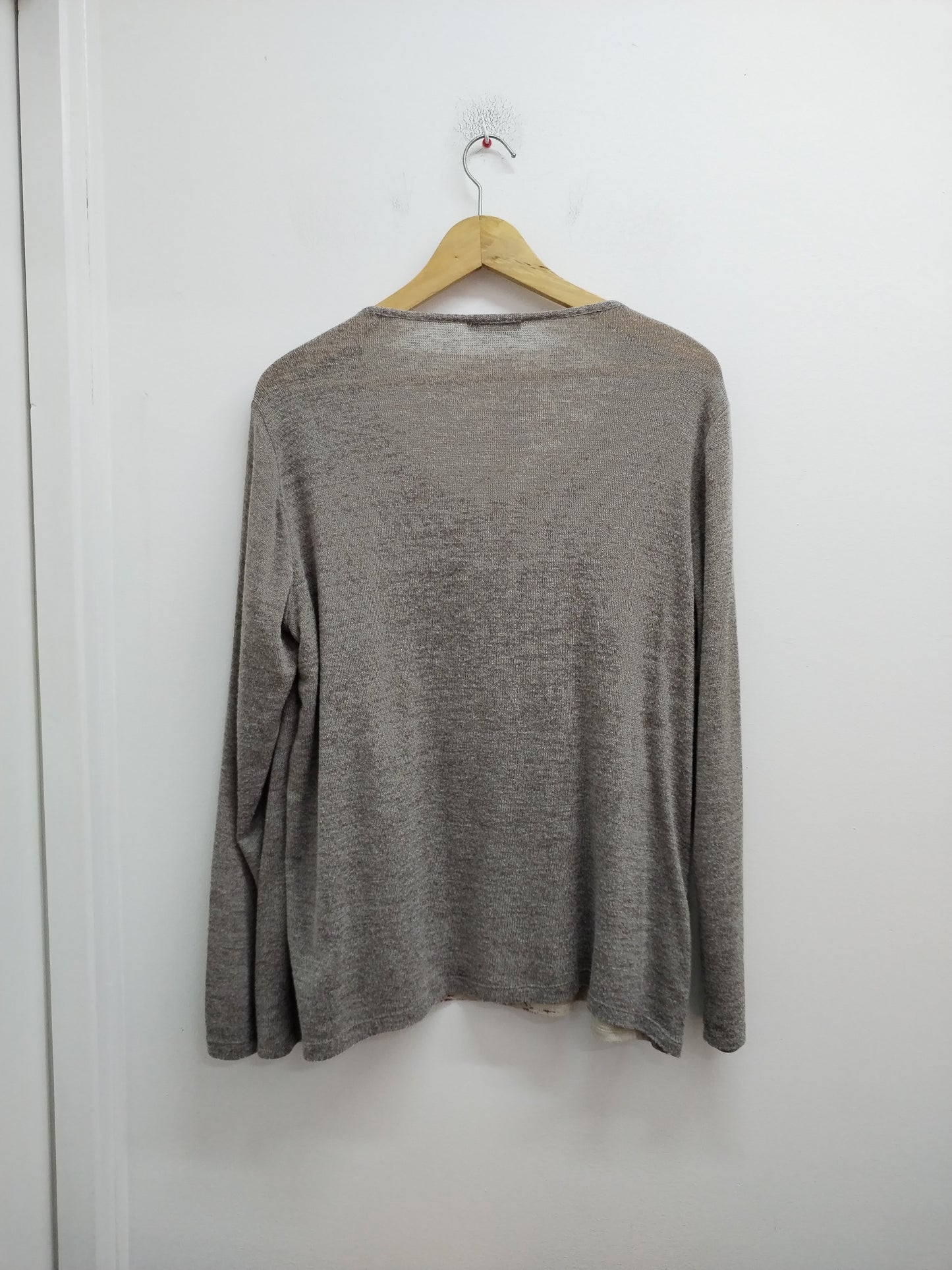 Pull tunique Bréal beige chiné et imprimé Taille XL