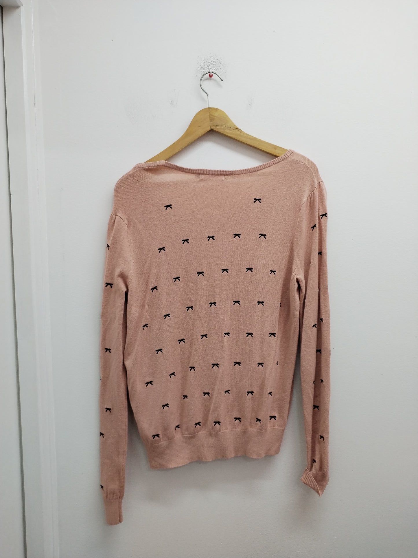 Gilet 3 Suisses Collection rose avec petits nœuds Taille 38/40