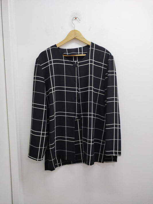 Veste legère noire et blanche à carreaux Taille L