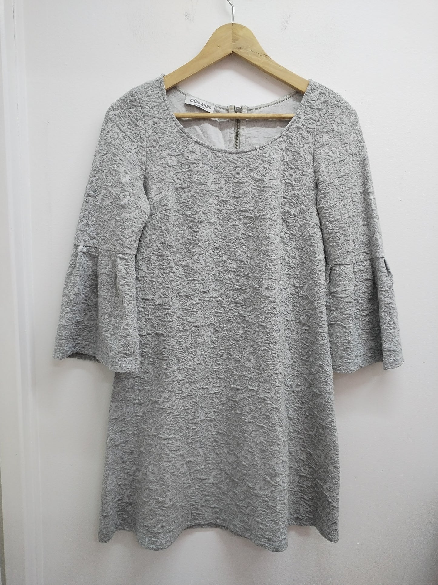 Robe manches 3/4 Miss Miss By Valentina grise Taille M