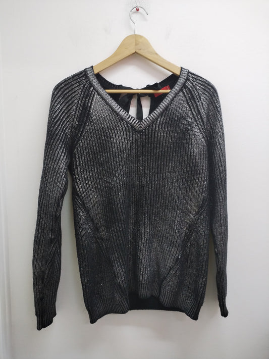 Pull Tissaia noir argenté Taille 38/40