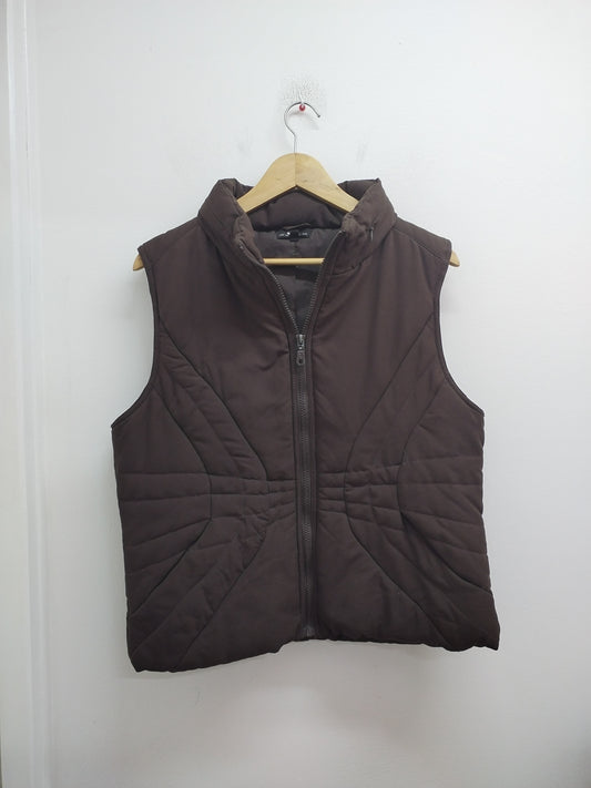 Doudoune sans manche Ici et Maintenant marron Taille L