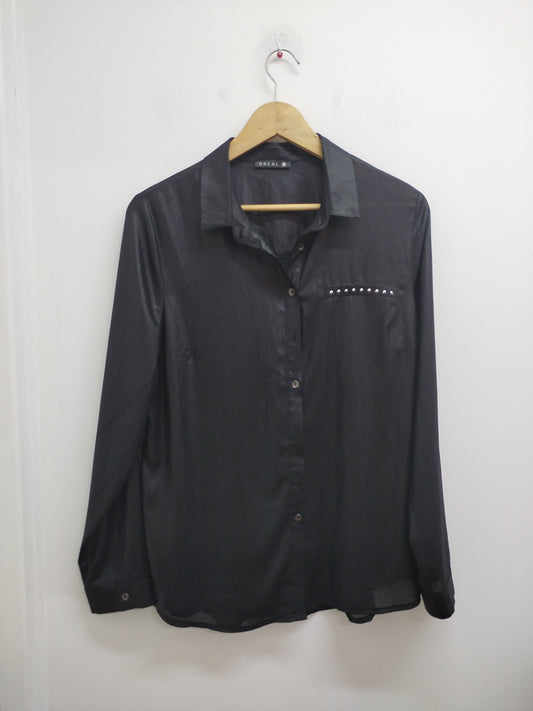 Chemise Bréal noire satinée Taille 40