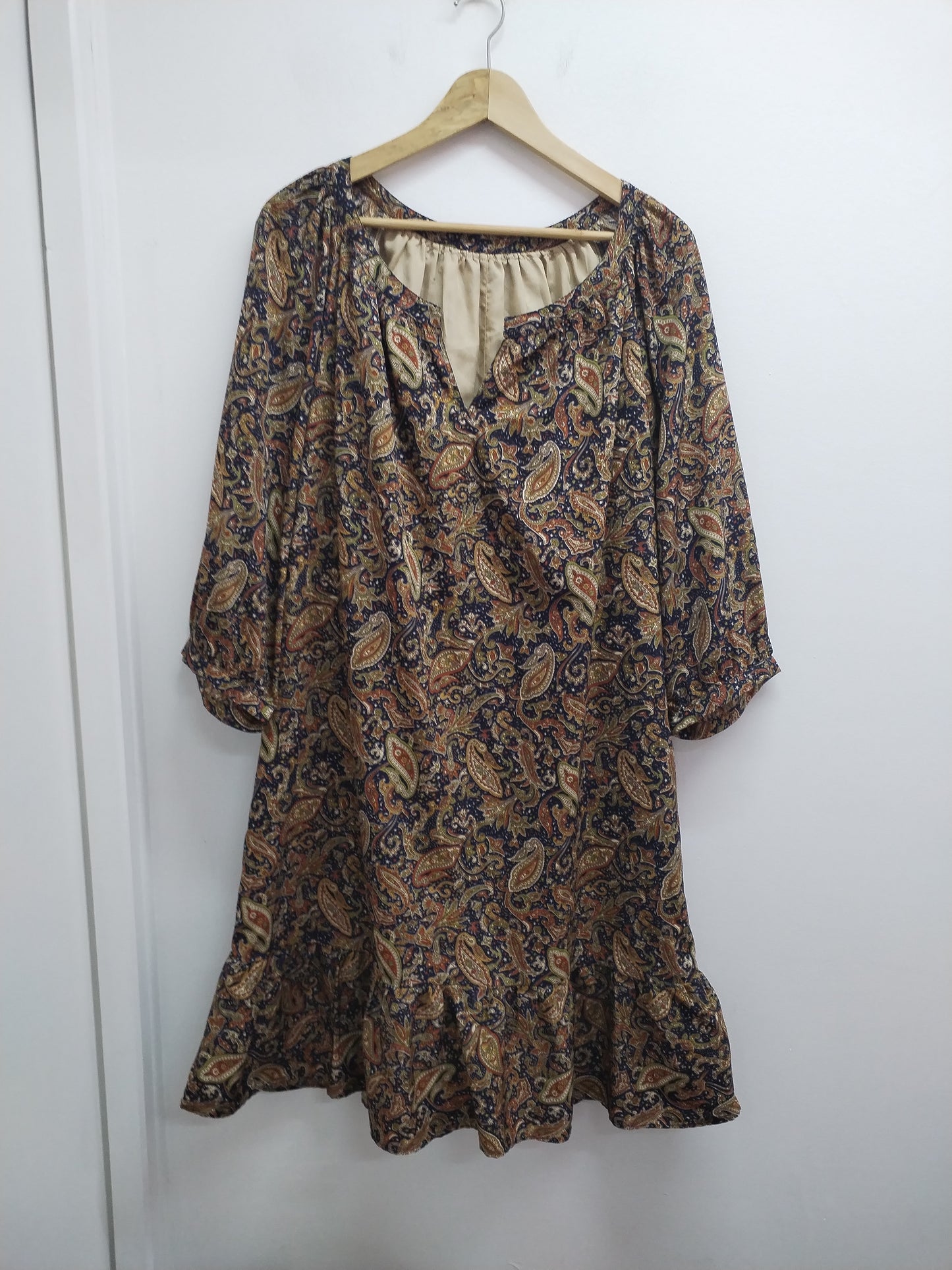Robe manches 3/4 à motifs Taille XL