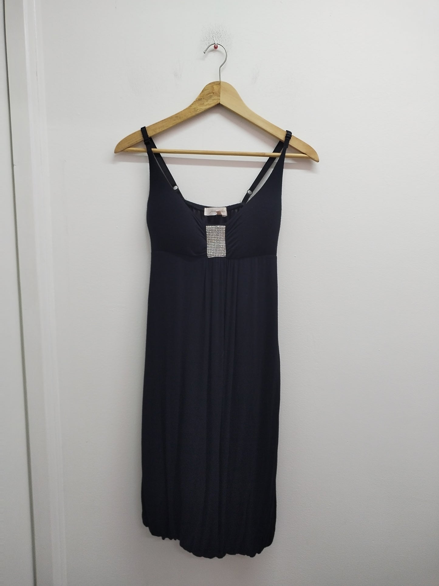 Robe à bretelles Jennyfer noire avec strass Taille M