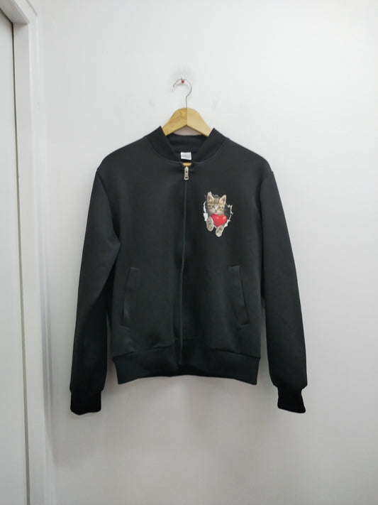 Veste noire avec impression chat Taille L